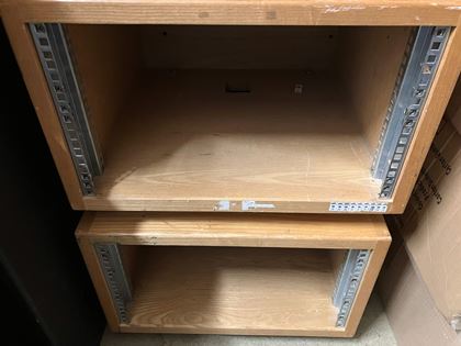 Unknown-3x 6u wooden heavy duty 19 in racks